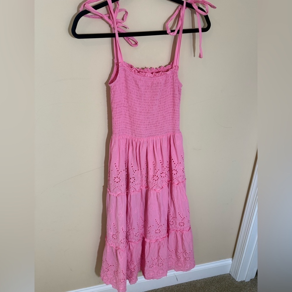 Mi Ami eyelet maxi dress pink, sz small